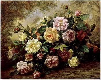 unknow artist Floral, beautiful classical still life of flowers.086